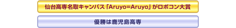 NHK大学ロボコン2010　~仙台高専名取キャンパス「Aruyo=Aruyo」がロボコン大賞　優勝は鹿児島高専