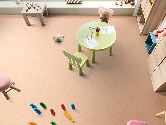 Stylish interior of modern playroom in kindergarten