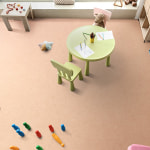 Stylish interior of modern playroom in kindergarten